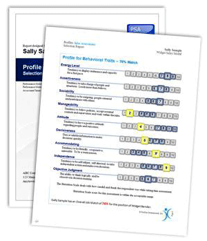 Profiles Sales Assessment PSA